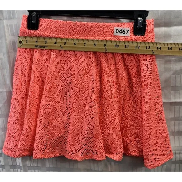 Aeropostale Women Mini Skirt Size M Color Orange - Picture 2 of 9